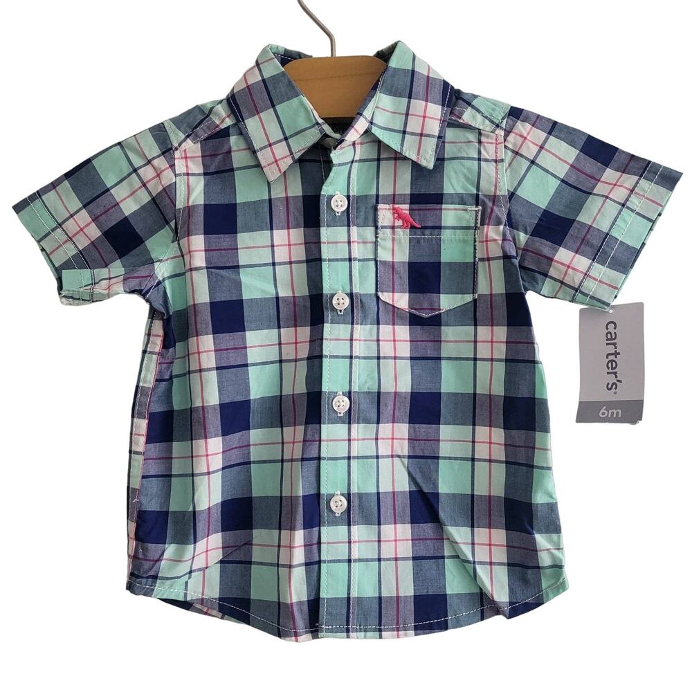 New Carter's 6M plaid shirt